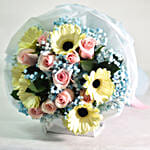 Gerberas Roses Blossom Bouquet