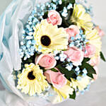 Gerberas Roses Blossom Bouquet