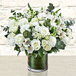 Glamorous White Flowers Vase Arrangement