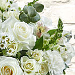 Glamorous White Flowers Vase Arrangement