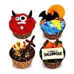 Halloween Theme Chocolate Fudge Cupcakes