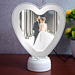 Heart Shaped Personalised Led Mirror