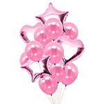 Hearts n Stars Shaped Pink Balloons