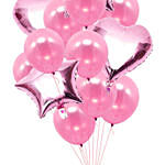 Hearts n Stars Shaped Pink Balloons