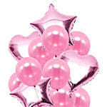 Hearts n Stars Shaped Pink Balloons