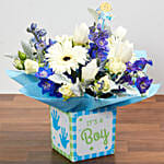 Its A Boy Flower Vase Arranegement