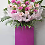 Light And Dark Pink Gerberas Flower Stand