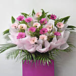 Light And Dark Pink Gerberas Flower Stand