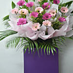 Light N Dark Pink Gerberas Flower Stand