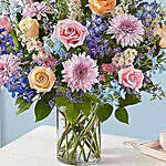 Lovely Arrangement Of Colourful Flowers