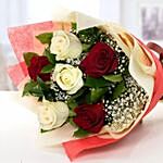 Lovely Red N White Roses