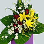 Magnificent Mixed Flowers Cardboard Stand