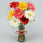 Mixed Brilliance Gerbera Vase