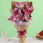 Oriental Pink Lilies Bunch