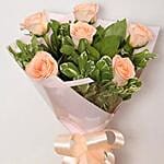 Peach Roses Bouquet