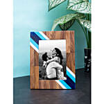 Personalised Blue And White Wooden Photo Frame