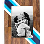 Personalised Blue And White Wooden Photo Frame