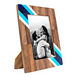 Personalised Blue And White Wooden Photo Frame