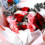 Personalised Bouquet Of 12 Roses