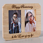 personalised happy anniversary wooden photo frame