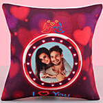 Personalised I Love You Led Cushion