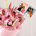 Personalised Passionate Oriental Pink Lilies