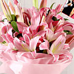 Personalised Passionate Oriental Pink Lilies