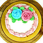 Pink Roses Box With Butter Sponge Cake