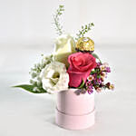 Pink Roses Box With Rocher