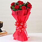 Ravishing Red Carnations Bouquet With Mini Mousse Cake