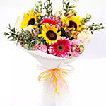 Roses and Sunflower Bunch
