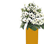 Serene Mixed Flowers Brown Stand Arrangement