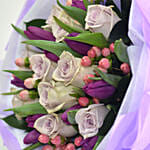 Tulips Roses Elegant Bunch