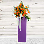 Vibrant Mixed Flowers Cardboard Stand