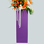 Vibrant Mixed Flowers Cardboard Stand