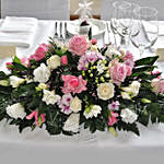 White Pink Rose Table Arrangement