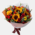 Yellow And Red Floral Energy Bouquet