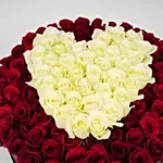 Heart Shaped Premium Roses Arrangement