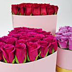 Trio Of Roses Charm In Heart Shape Boxes