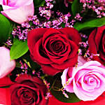 Pink And Red Roses Appealing Bouquet