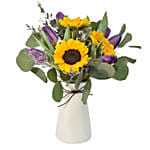 Lovely Sunflowers & Tulips Bunch