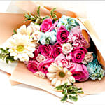 Bright And Graceful Mixed Flowers Bouquet