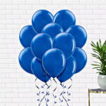Helium Filled Blue Latex Balloons