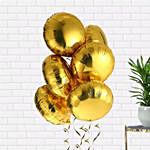 Helium Filled Golden Foil Balloons