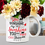Blissful Mixed Flowers In Sunshine Mug