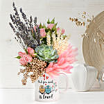 Lovely Floral Arrangement In Owl You Need Is Love Mug