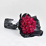 35 Dark Pink Roses Bouquet