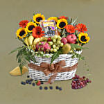 Exotic Fruits White Basket