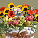 Exotic Fruits White Basket