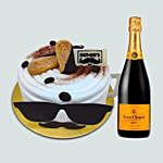 Father's Day Special Tiramisu Cake vauve Clicquot